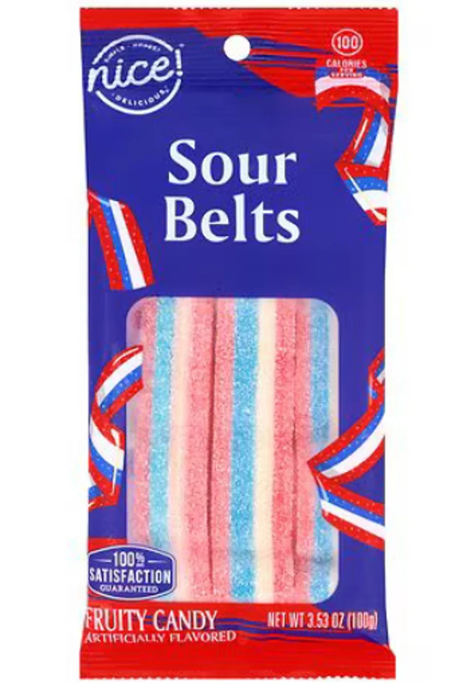 Nice! Sour Belts Candy Walgreens Viral Candy TikTok 3.53oz Bag